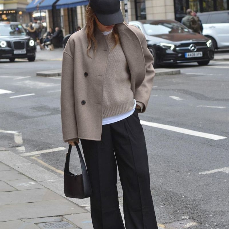 Aurélie | Veste oversize à double boutonnage