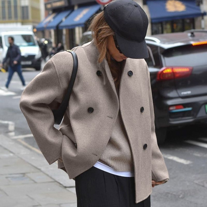 Aurélie | Veste oversize à double boutonnage