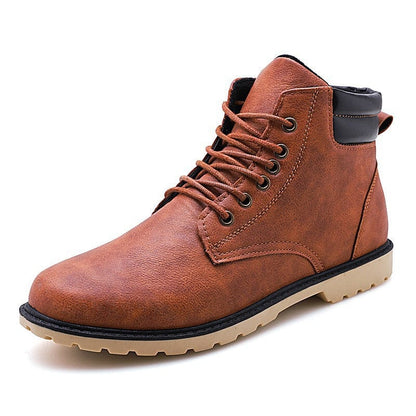 Mike - Bottes en cuir imperméables pour hommes avec semelles antidérapantes