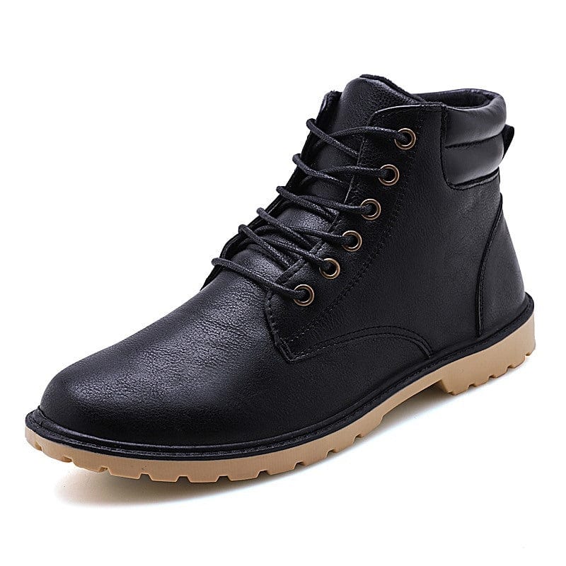Mike - Bottes en cuir imperméables pour hommes avec semelles antidérapantes