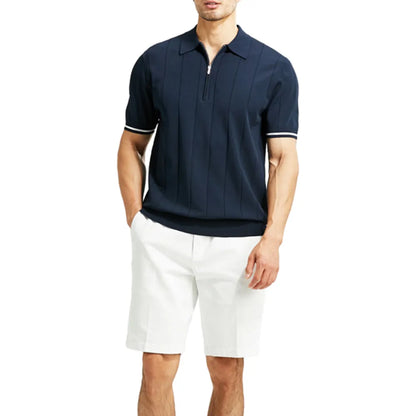 Cannes - Polo Rayé Texturé Classique